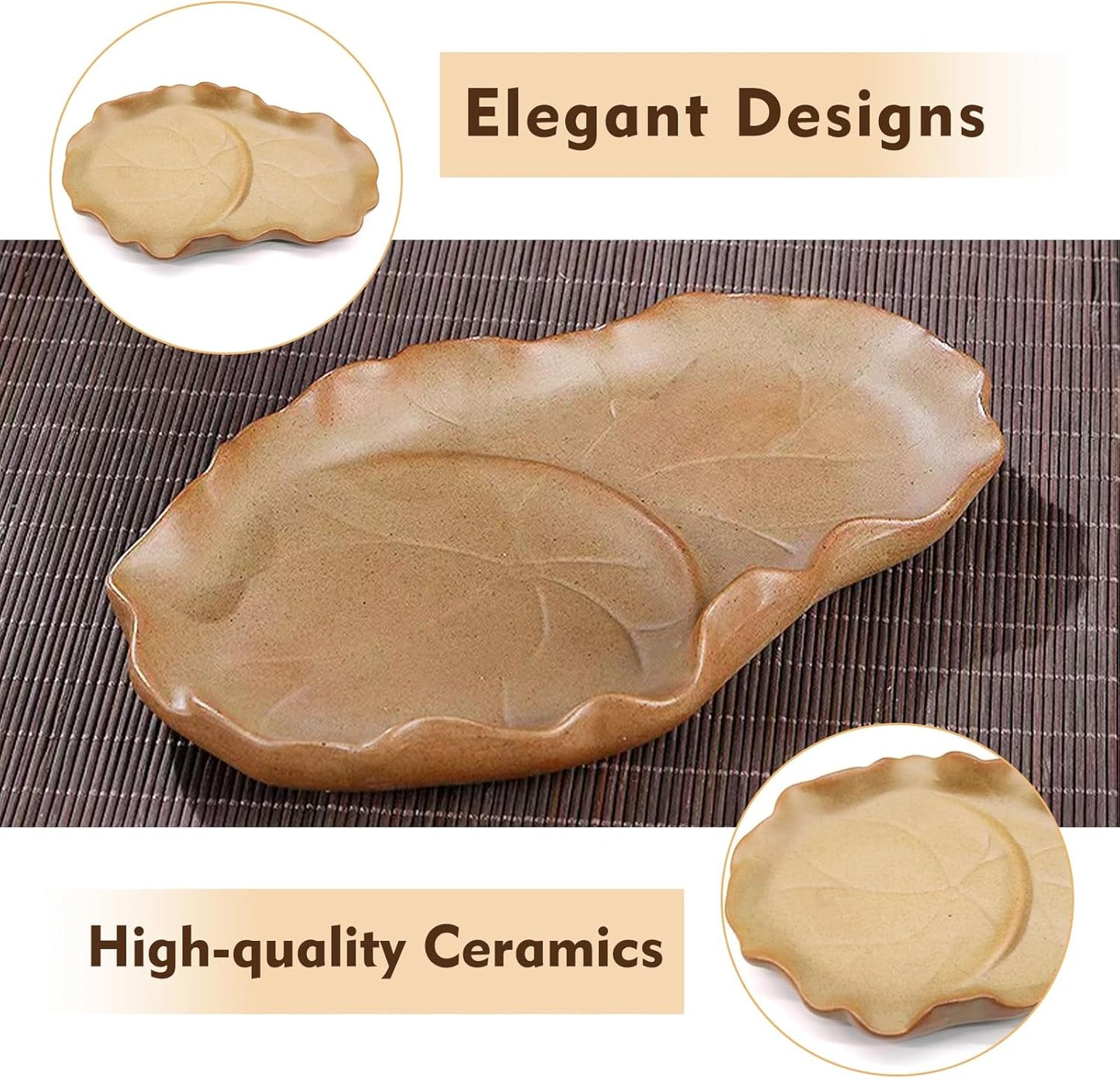 Ceramic Brazilian Wood Leaf Pot