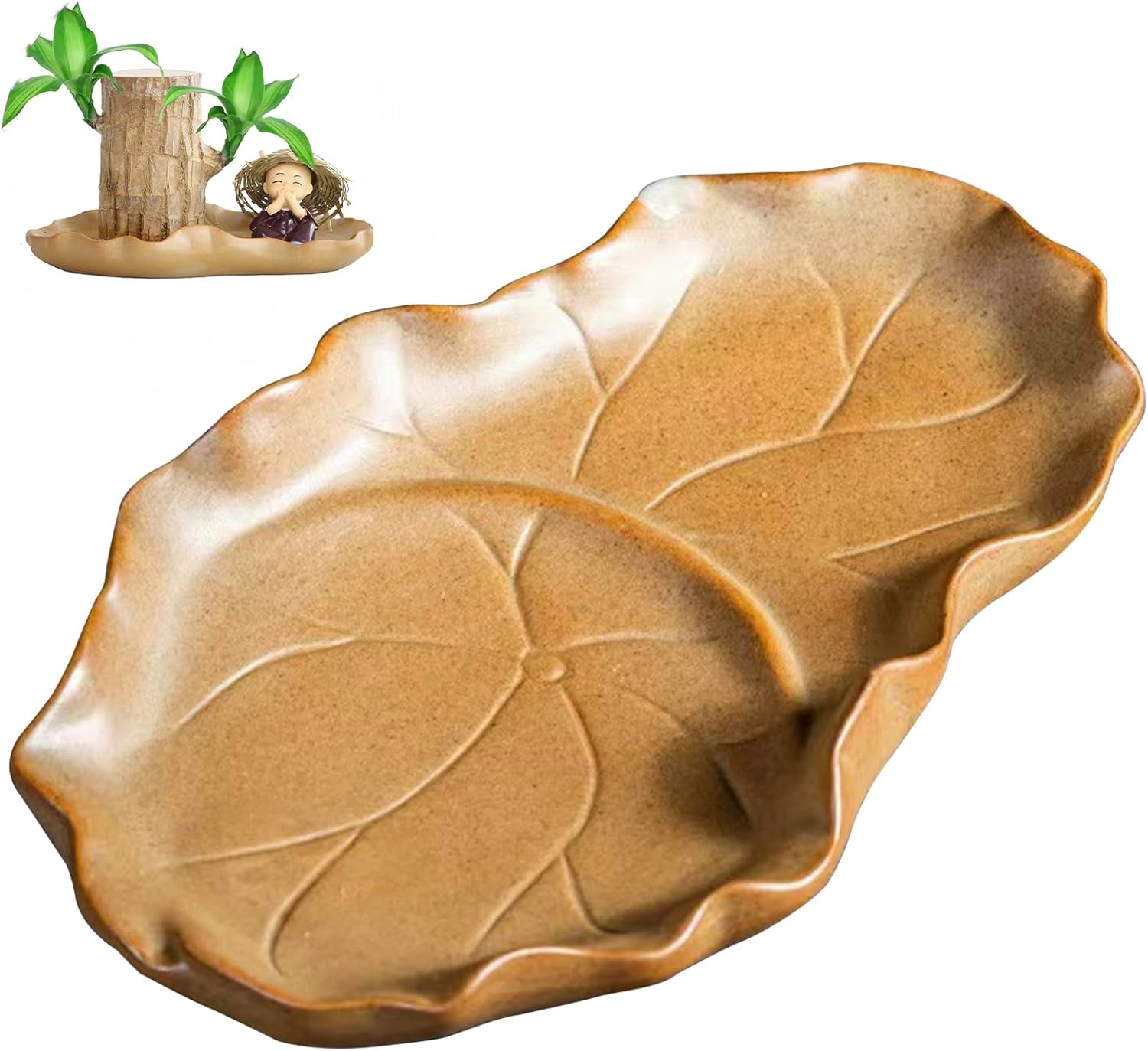 Ceramic Brazilian Wood Leaf Pot